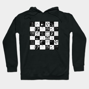 Kandinsky - Black and White Pattern Hoodie